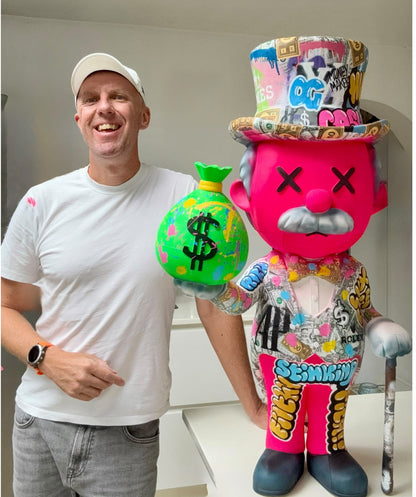 Mark Carrington Original 1/1 Art The Money Man Sculpture – Filament Factory