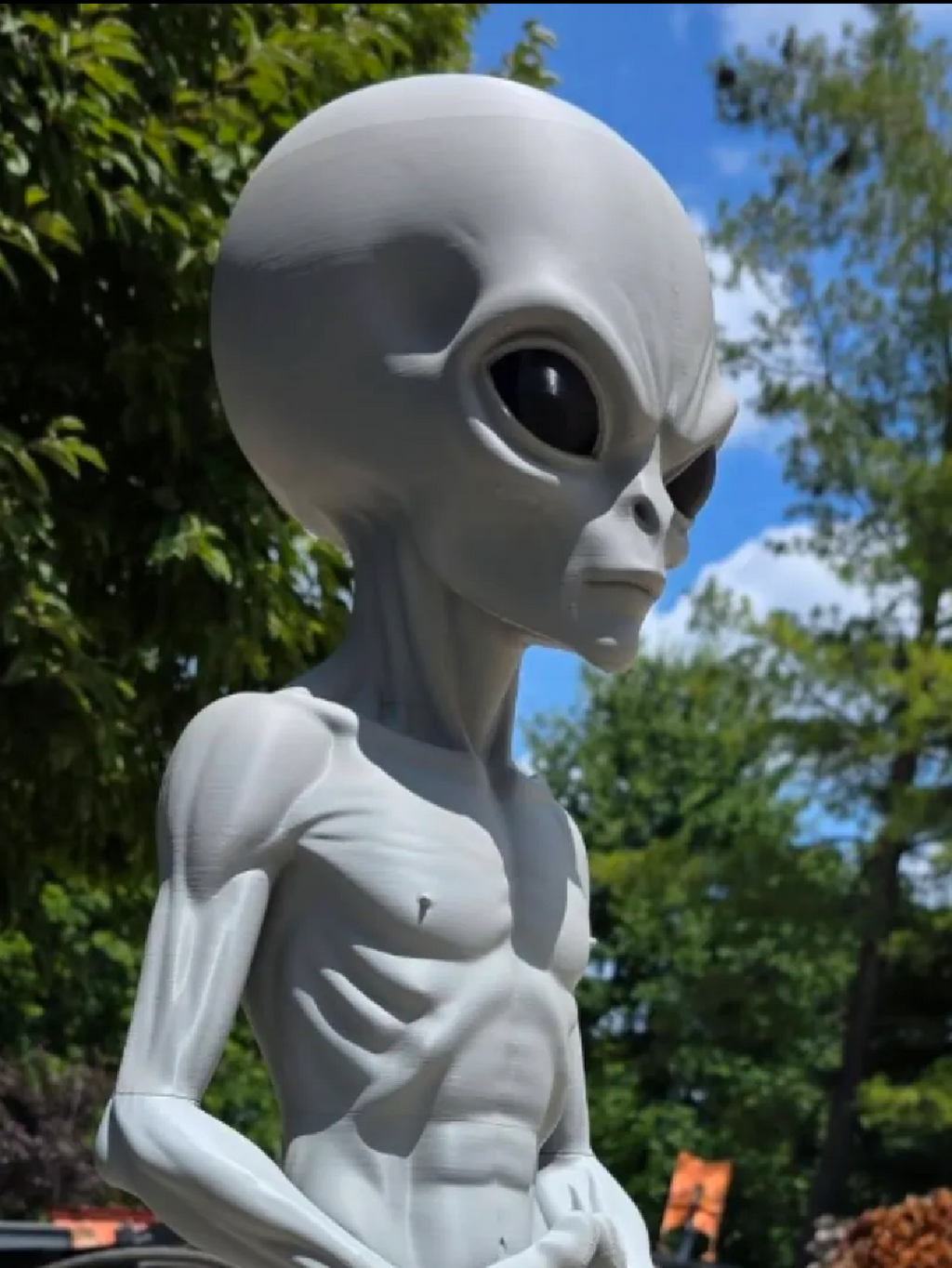 Gray Alien Figurine 3foot Tall –Sci-Fi-Detailed Sculpture -Collectible Uk Seller