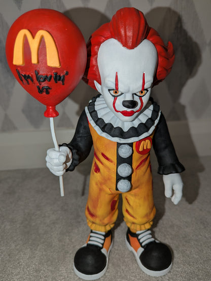 Custom Hand-Painted Pennywise x McDonald’s “I’m Lovin’ It” Figure – One-of-One Art Piece