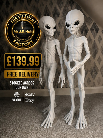 Gray Alien Figurine 3foot Tall –Sci-Fi-Detailed Sculpture -Collectible Uk Seller