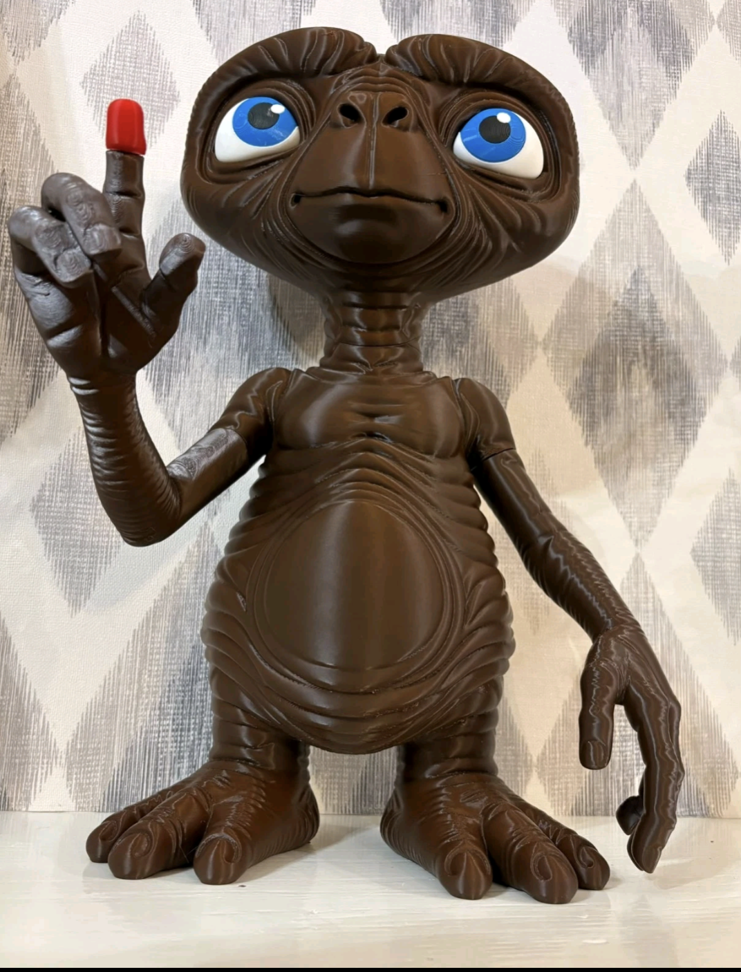 E.T. The Extra-Terrestrial Figure-Dark Brown-Quality PET-G 40cm Tall