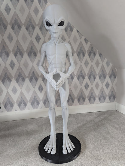 Gray Alien Figurine 3foot Tall –Sci-Fi-Detailed Sculpture -Collectible Uk Seller