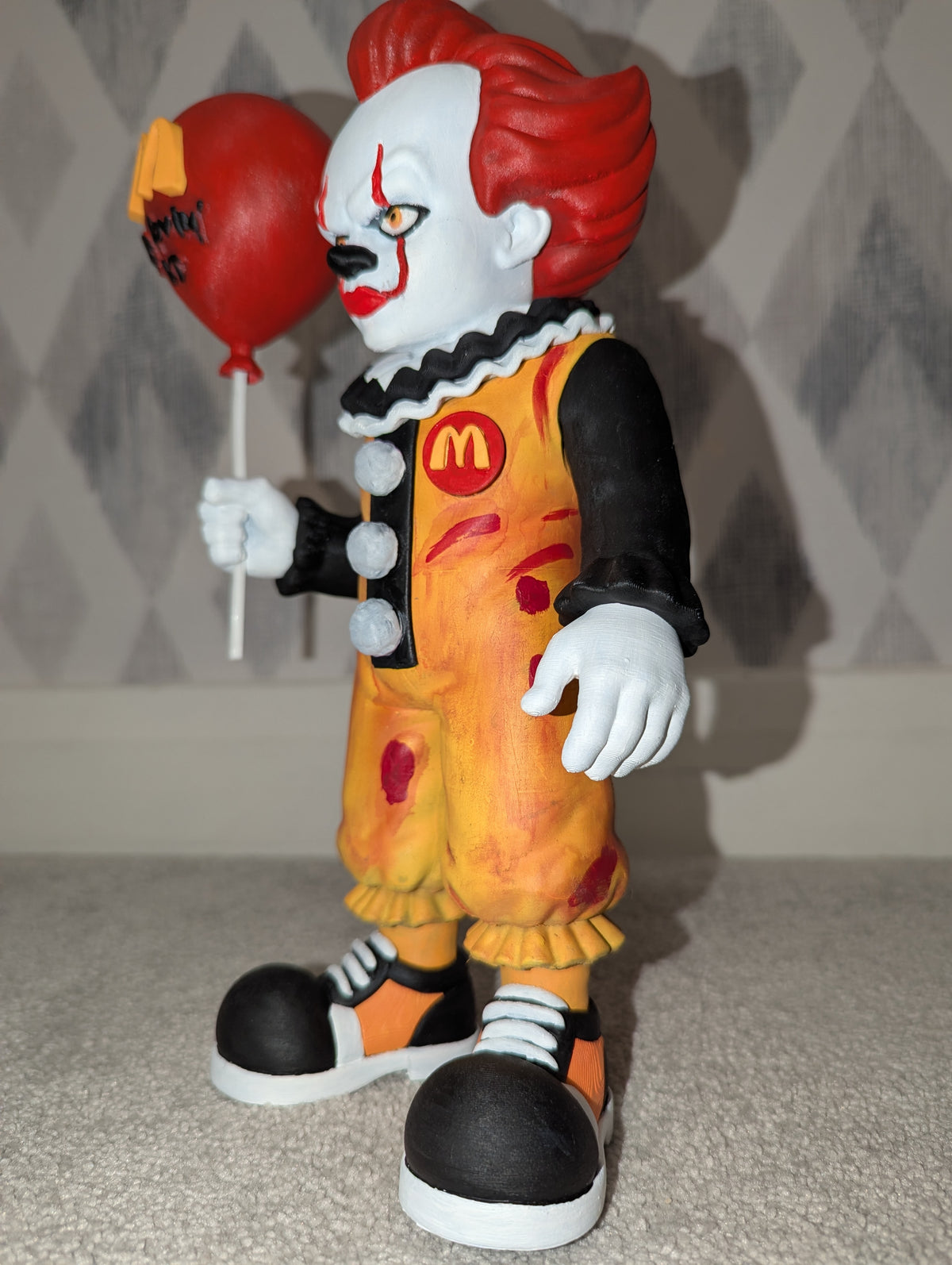Custom Hand-Painted Pennywise x McDonald’s “I’m Lovin’ It” Figure – One-of-One Art Piece