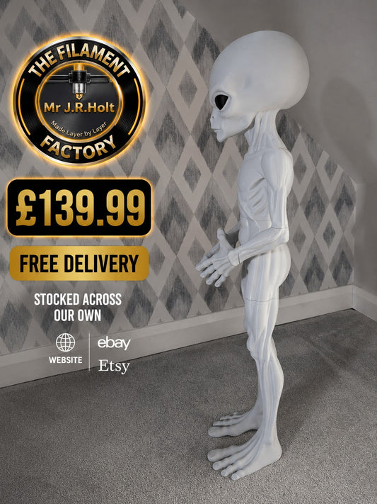 Gray Alien Figurine 3foot Tall –Sci-Fi-Detailed Sculpture -Collectible Uk Seller