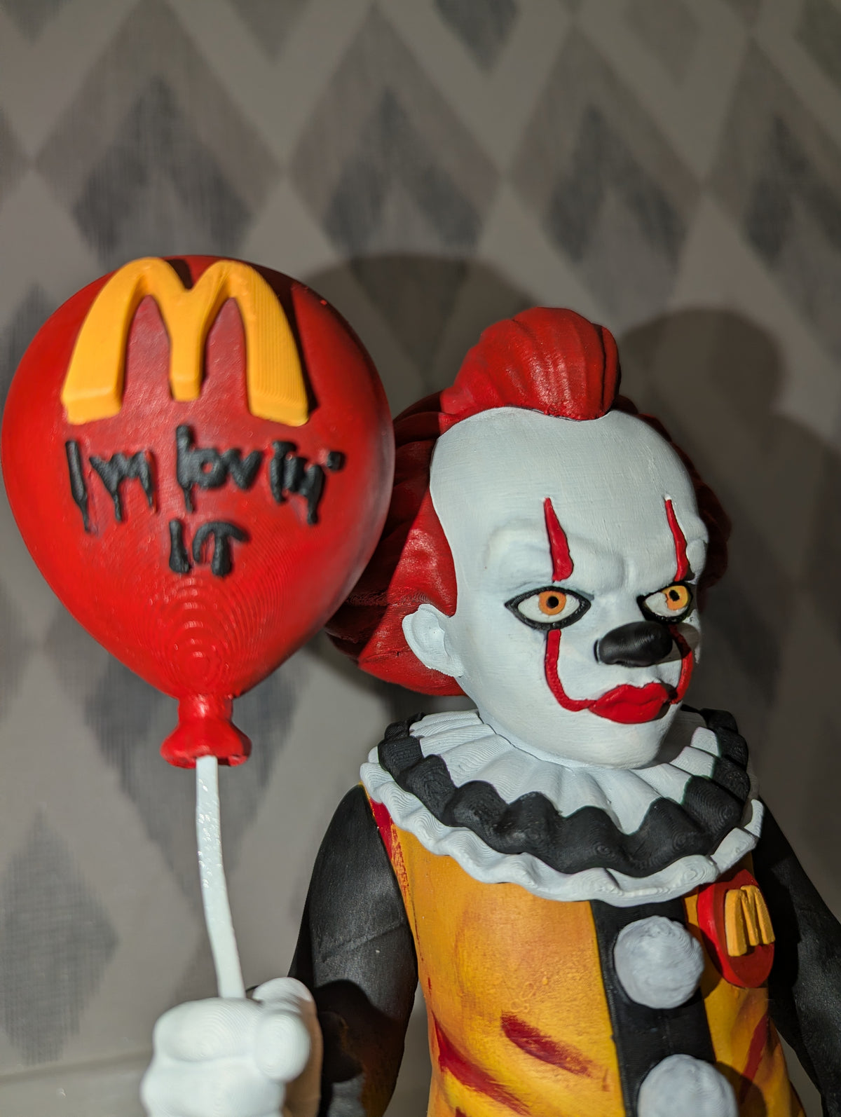 Custom Hand-Painted Pennywise x McDonald’s “I’m Lovin’ It” Figure – One-of-One Art Piece