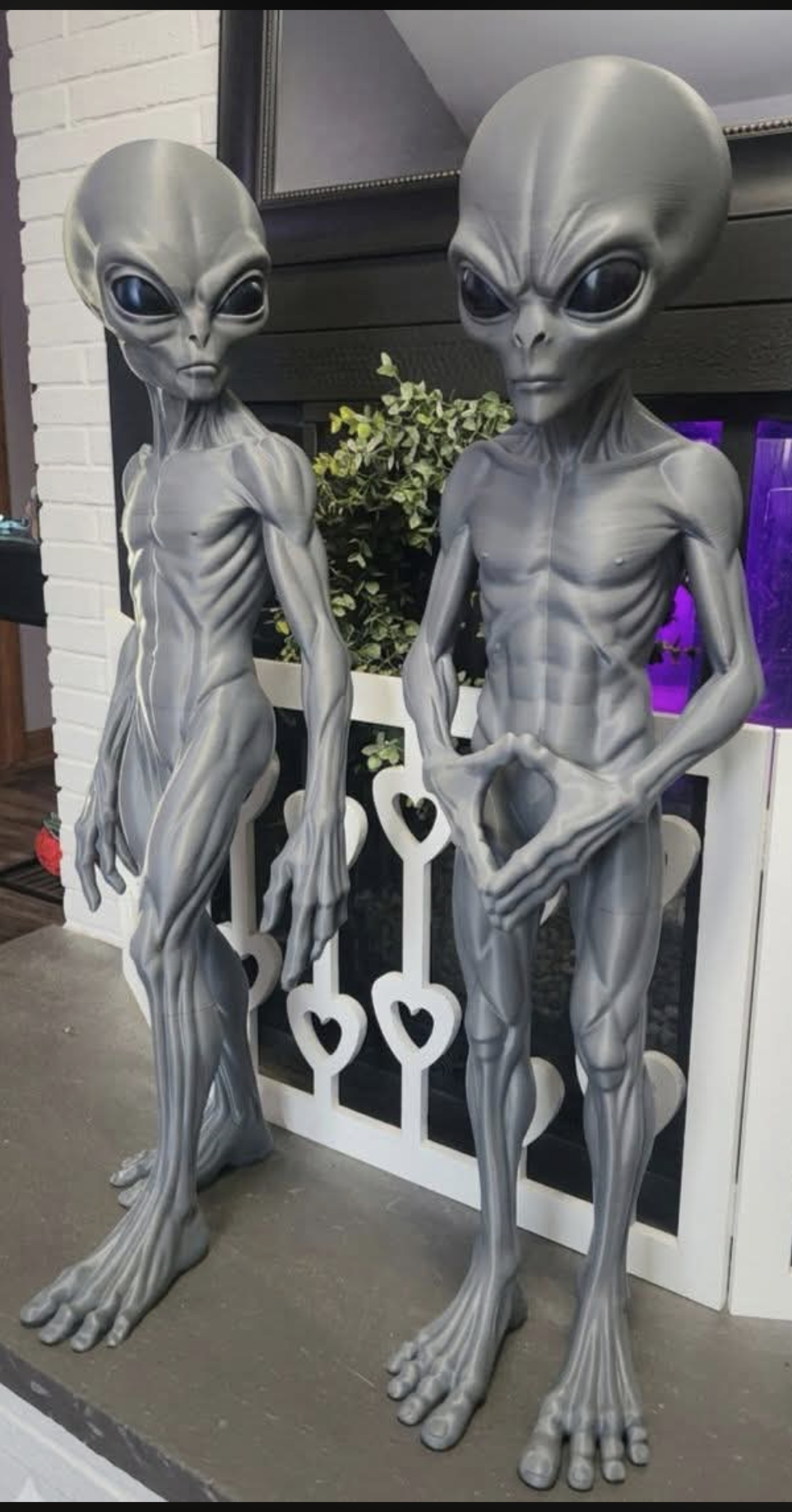 Gray Alien Figurine 3foot Tall –Sci-Fi-Detailed Sculpture -Collectible Uk Seller