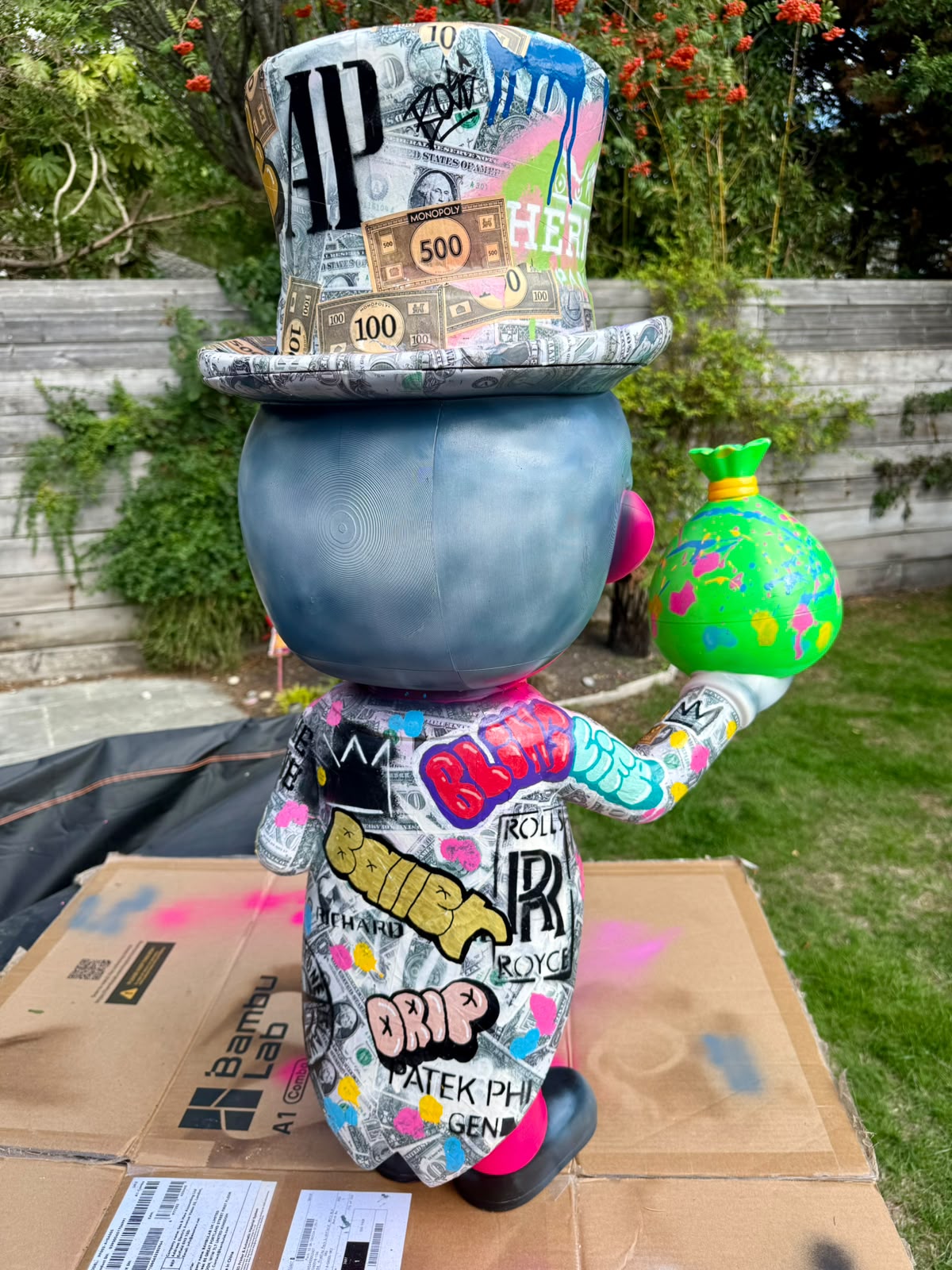 Mark Carrington Original 1/1 Art The Money Man Sculpture – Filament Factory