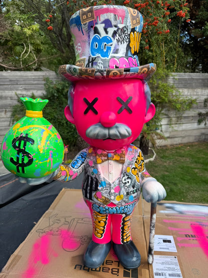Mark Carrington Original 1/1 Art The Money Man Sculpture – Filament Factory