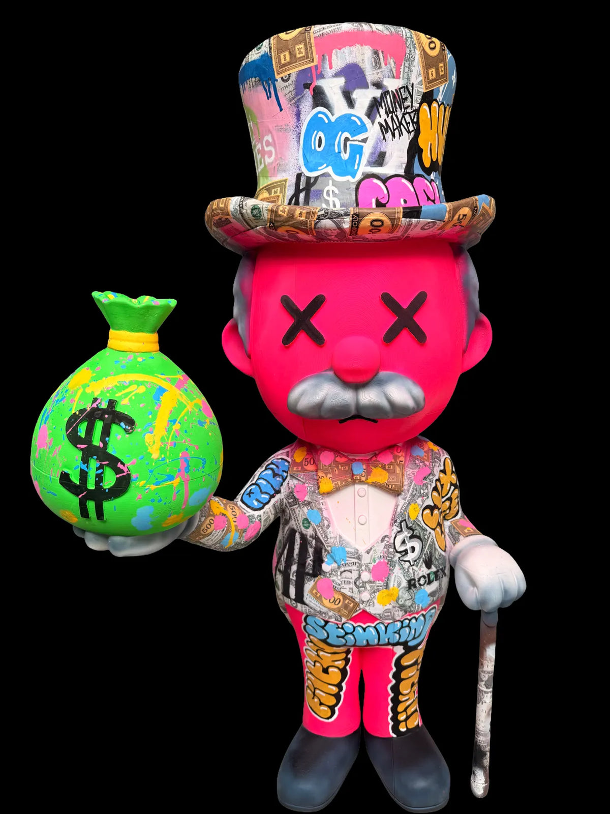 Mark Carrington Original 1/1 Art The Money Man Sculpture – Filament Factory