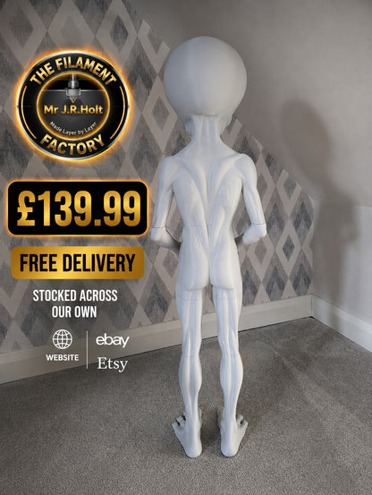 Gray Alien Figurine 3foot Tall –Sci-Fi-Detailed Sculpture -Collectible Uk Seller