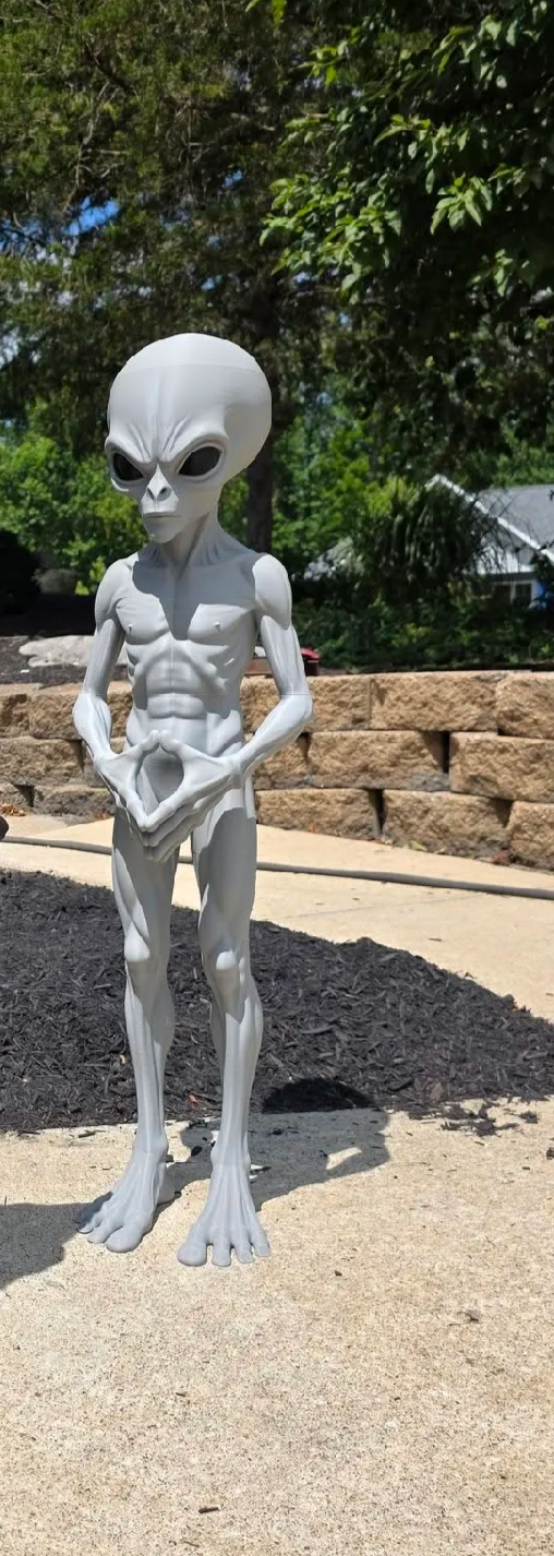 Gray Alien Figurine 3foot Tall –Sci-Fi-Detailed Sculpture -Collectible Uk Seller