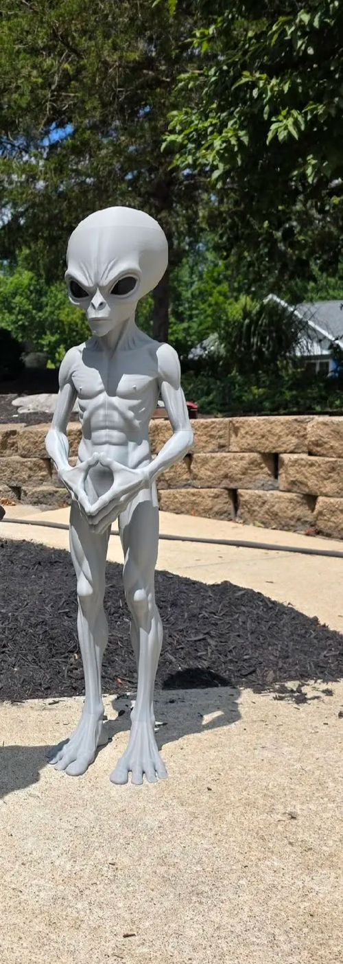 Gray Alien Figurine 3foot Tall –Sci-Fi-Detailed Sculpture -Collectible Uk Seller